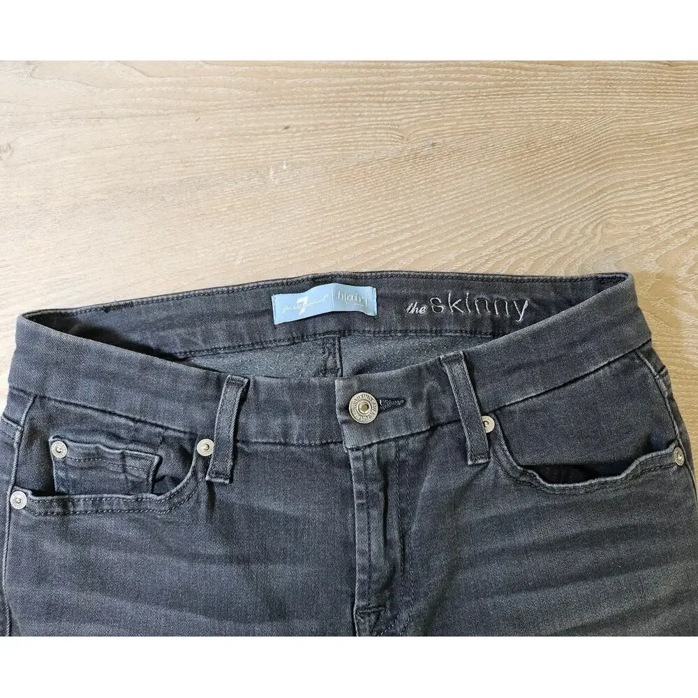 7 for all mankind, b(air) denim, The Skinny Black Jeans, Size 26